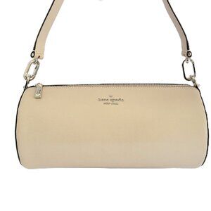 Kate Spade KN202 Roulette Glazed Leather Medium Shoulder Bag Quartz Pebble